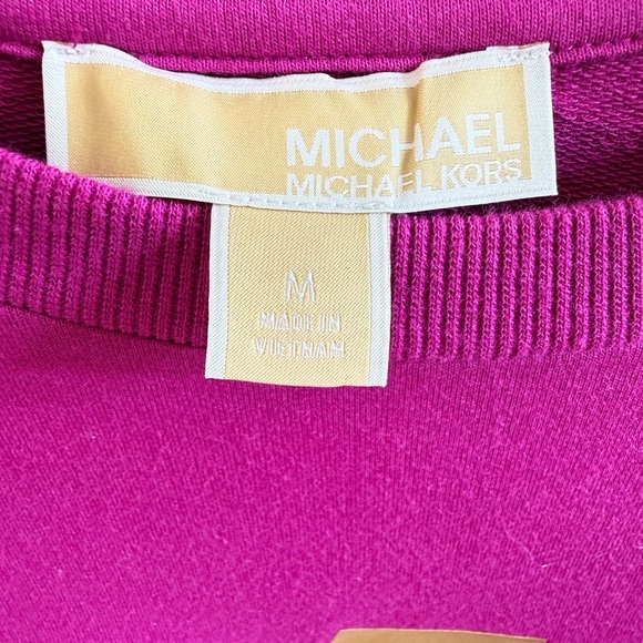 Michael Kors Fuchsia Sweatshirt with Gold MK Logo Size M
Excellent Condition - Picture 5 of 6